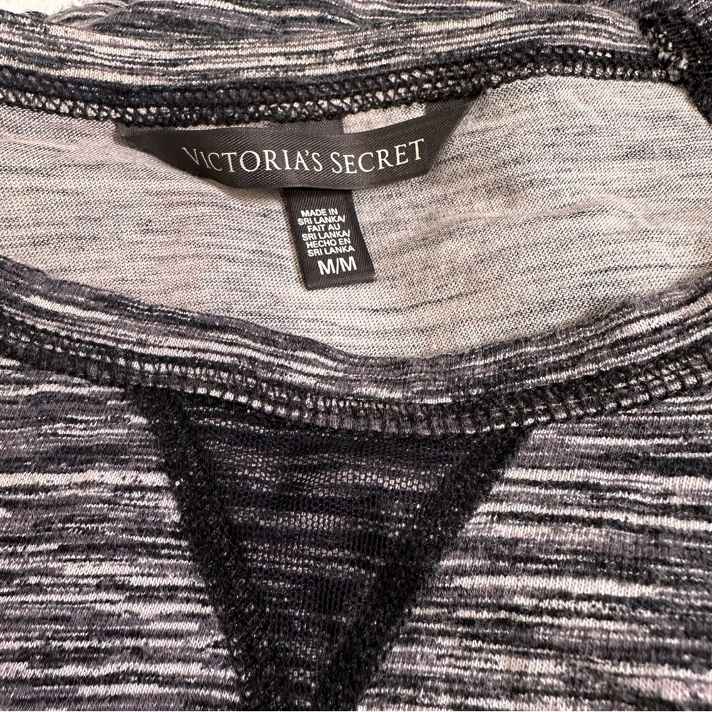 Victoria’s Secret Women’s Black Heather MED Long Sleeve Top - Picture 5 of 6